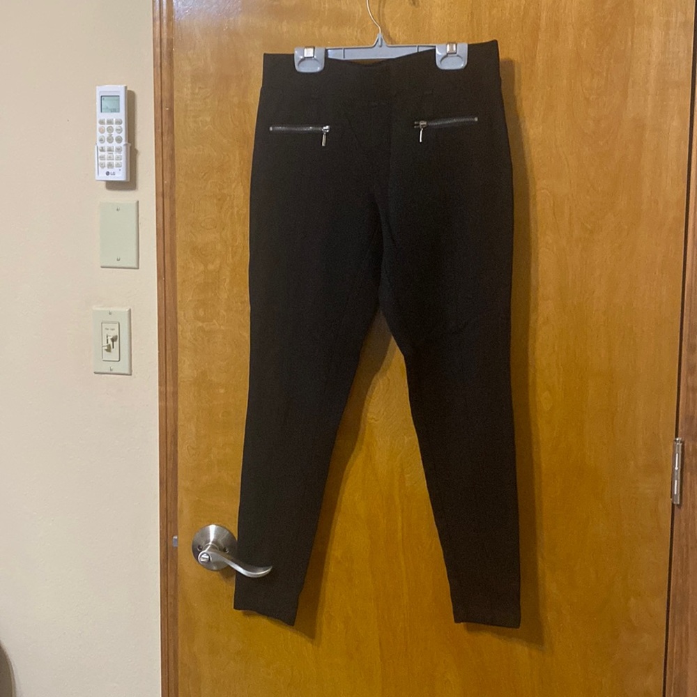 Matty M stretch pants Small Black Zipper detail